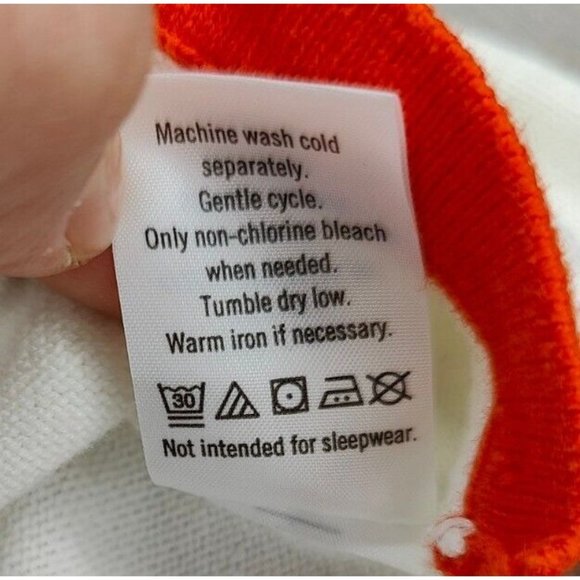 Janie & Jack Sweater Size 3 Months Cropped Cardigan White Orange 100% Cotton - Picture 3 of 8